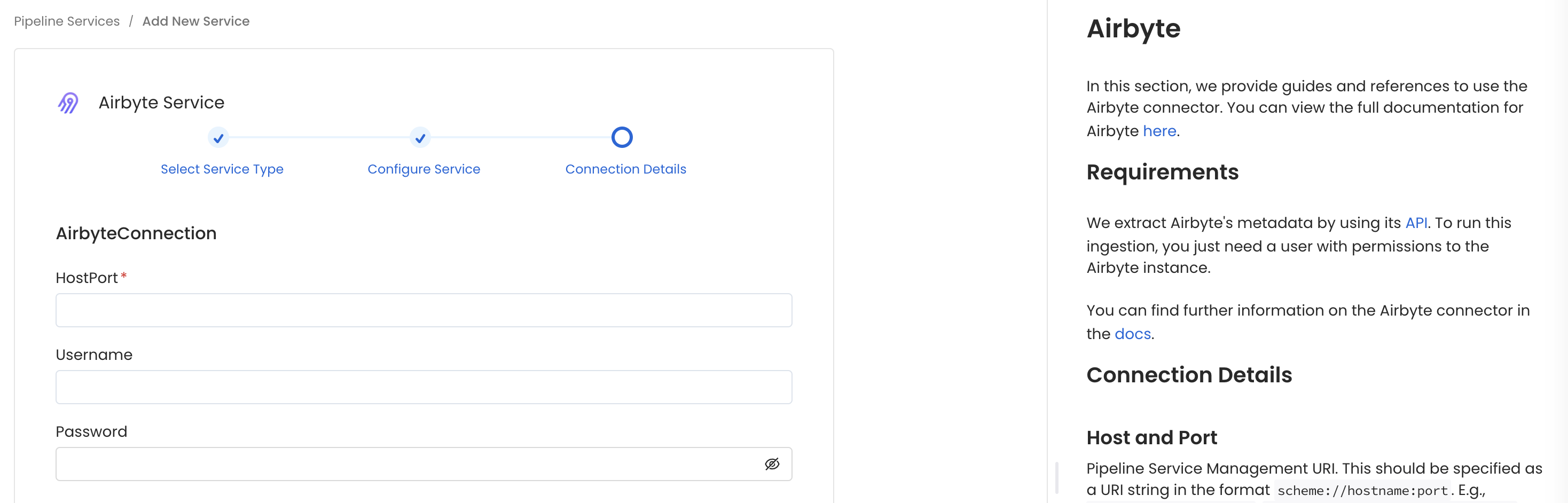 Configure Service connection