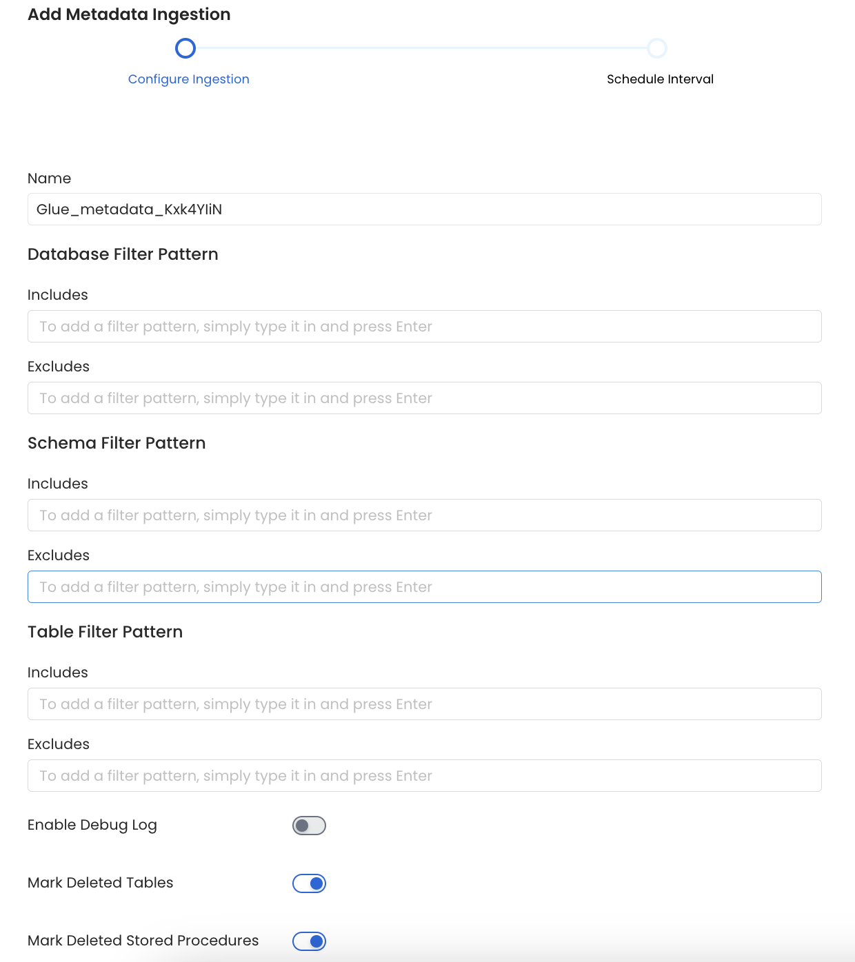 Configure Metadata Ingestion