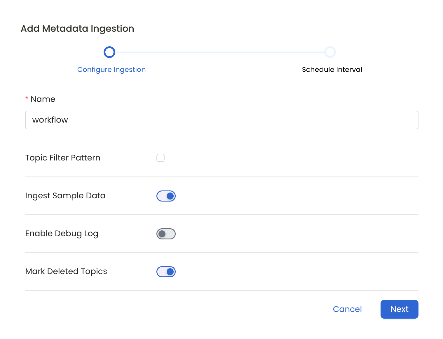 Configure Metadata Ingestion