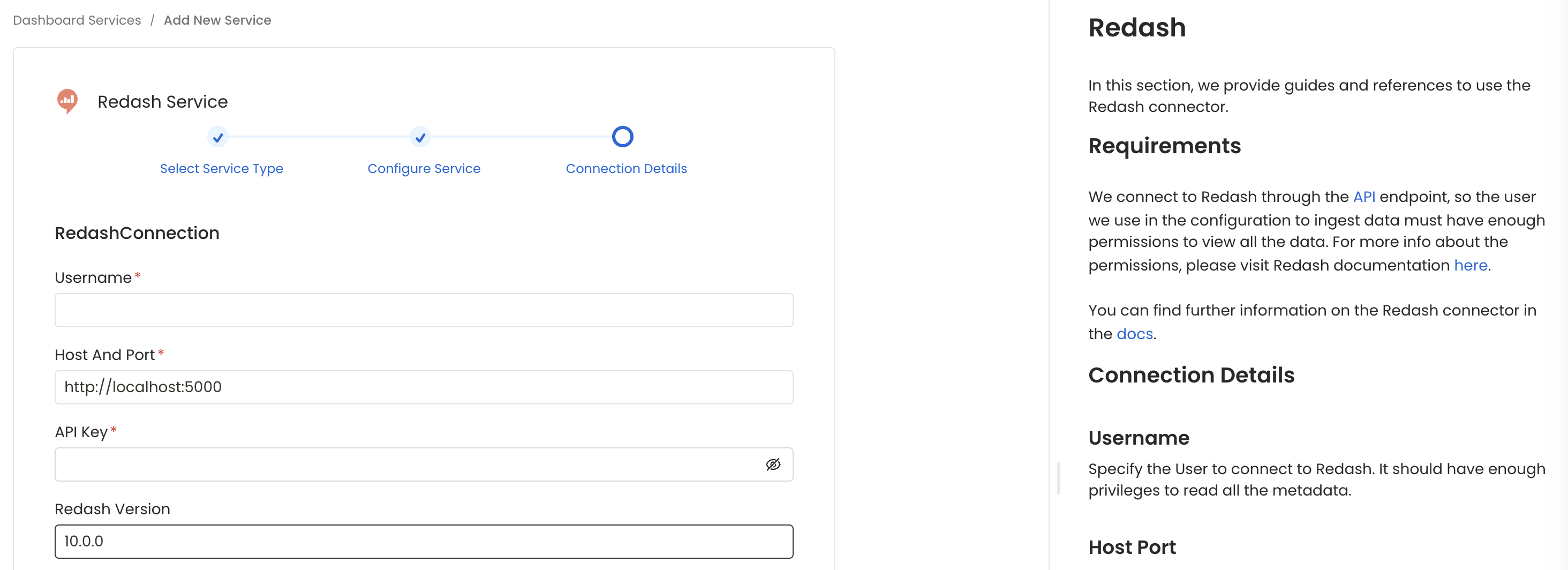 Configure Service connection