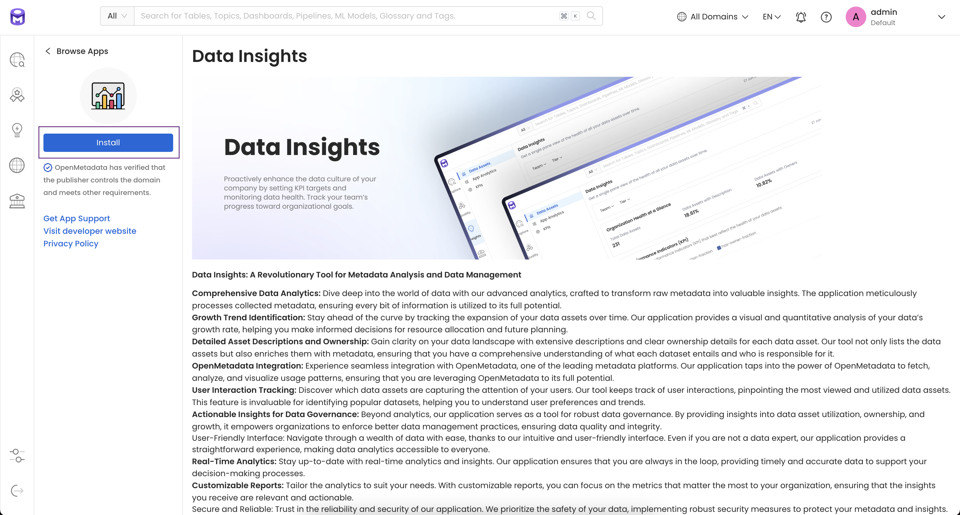 Install Data Insights