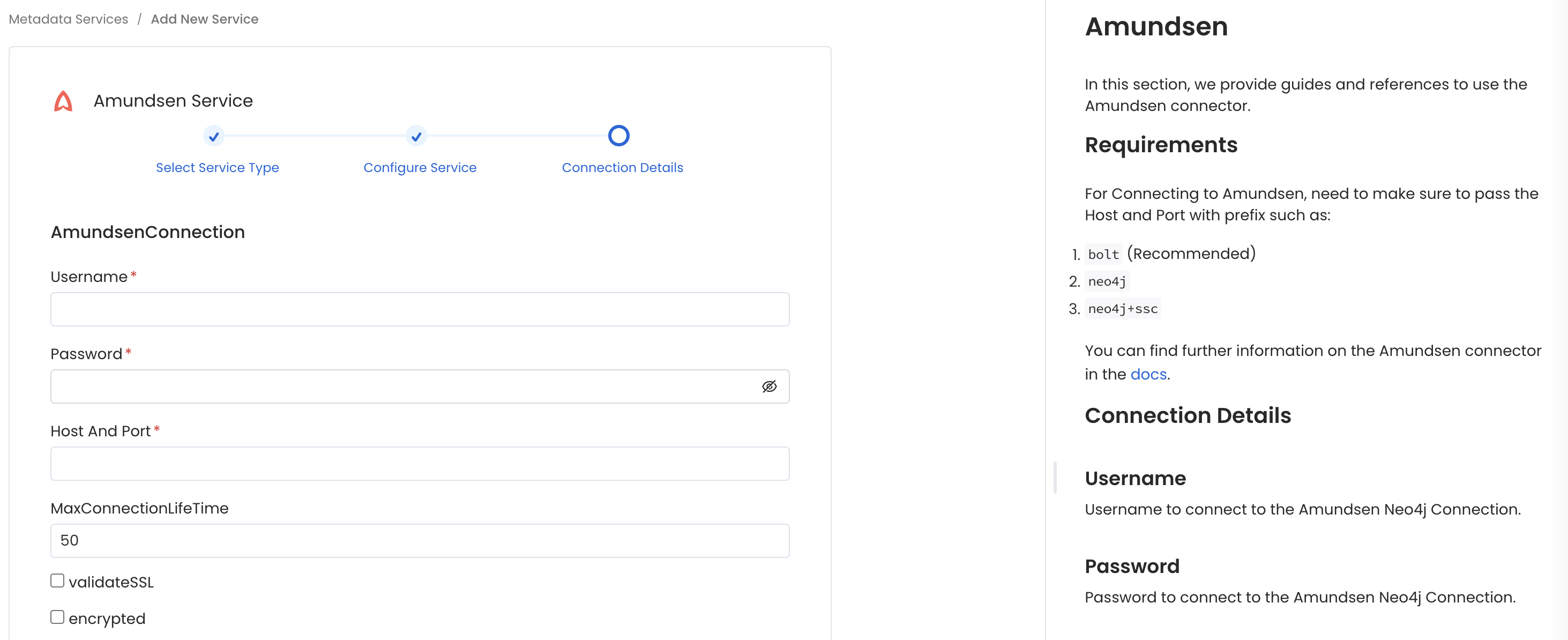 Configure Service connection