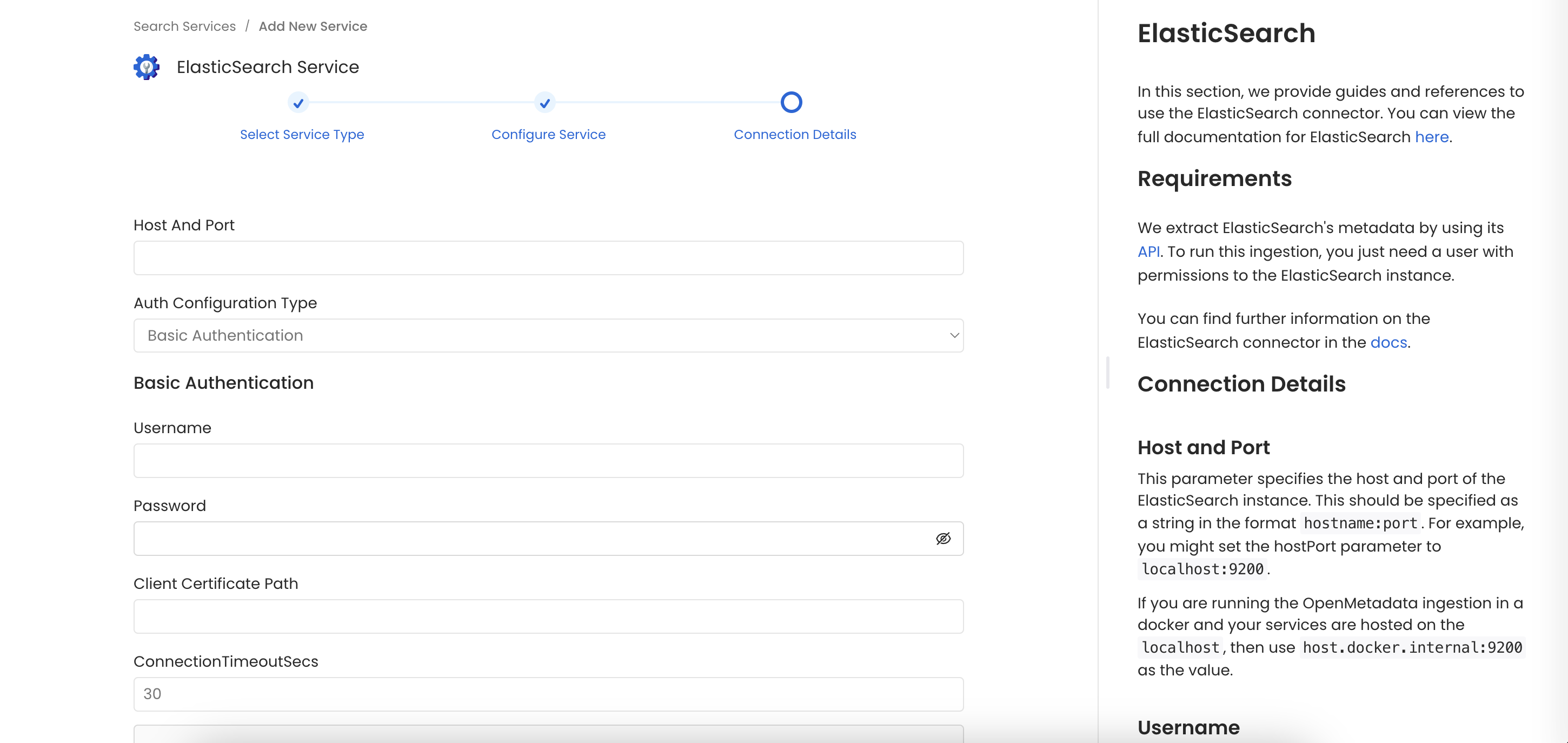 Configure Service connection