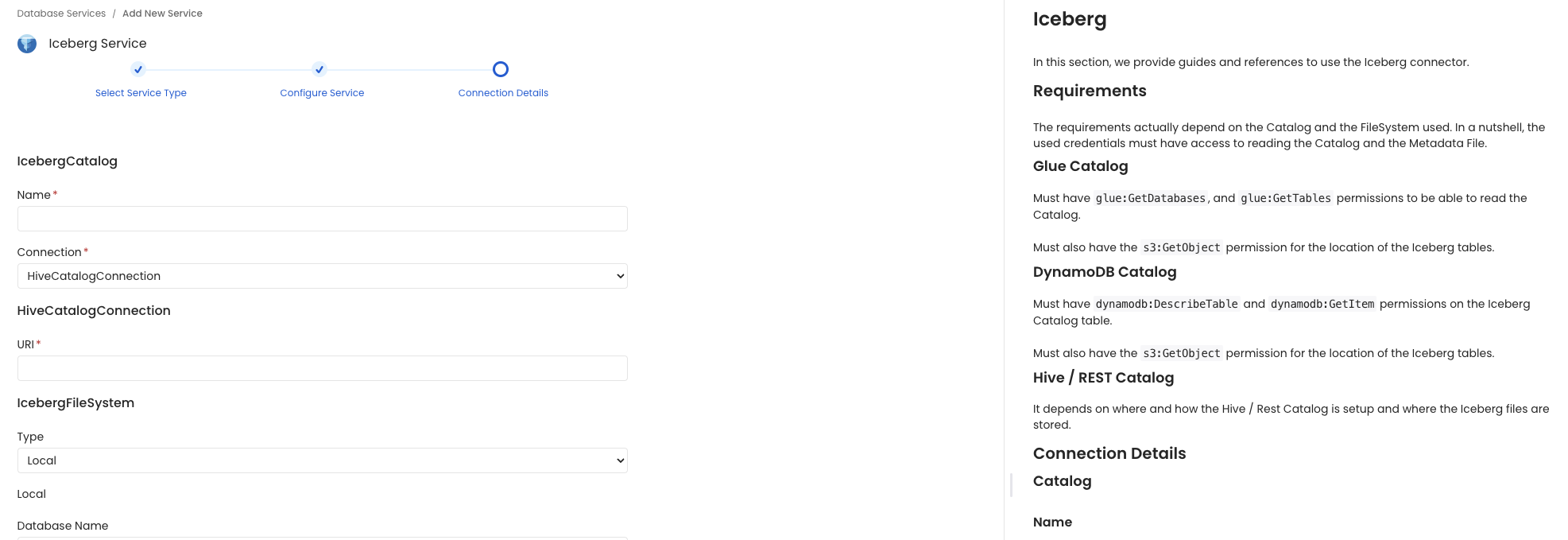 Configure Service connection