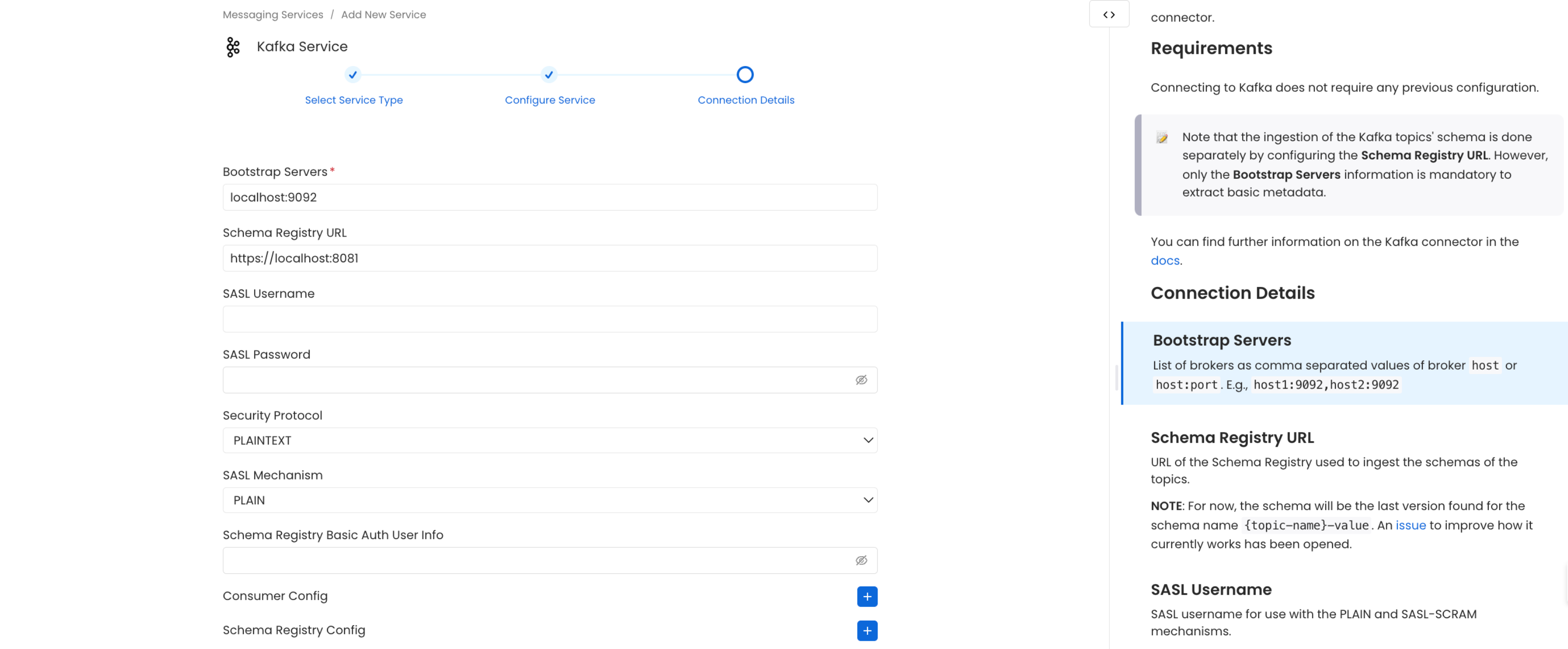 Configure Service connection