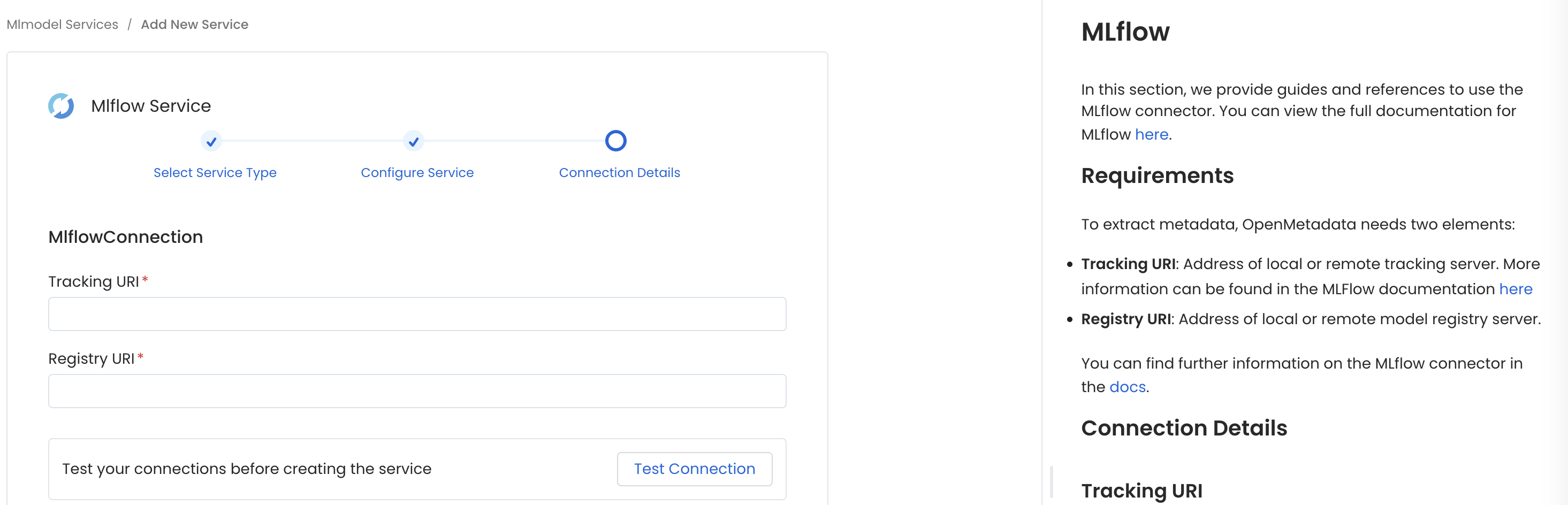 Configure Service connection