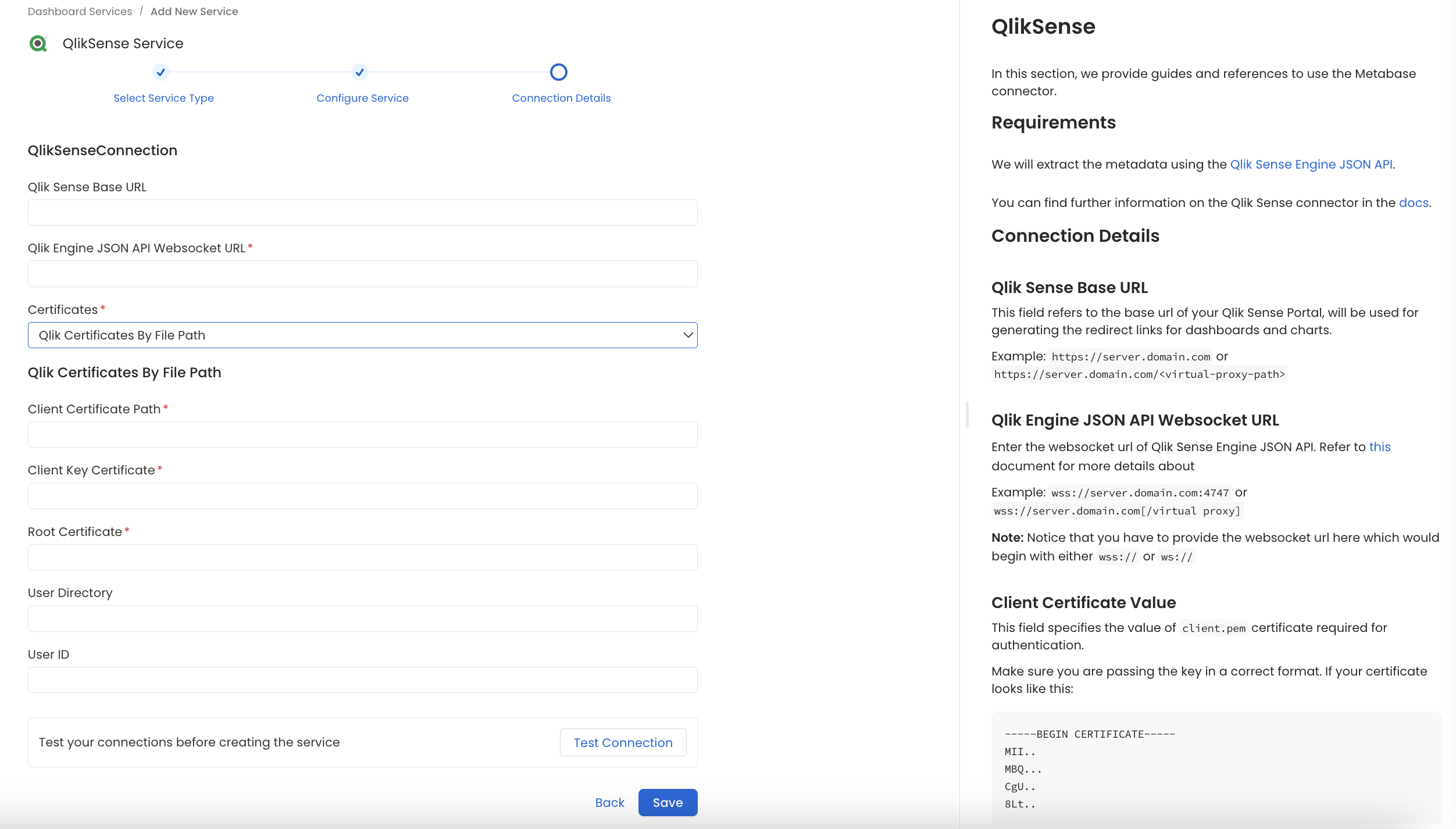 Configure Service connection