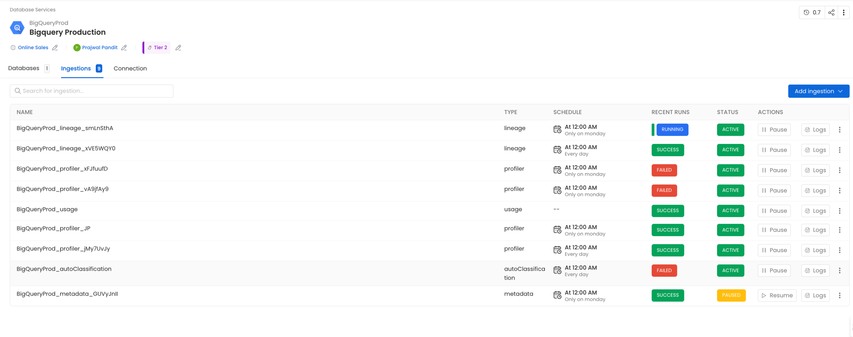 Running State in OpenMetadata